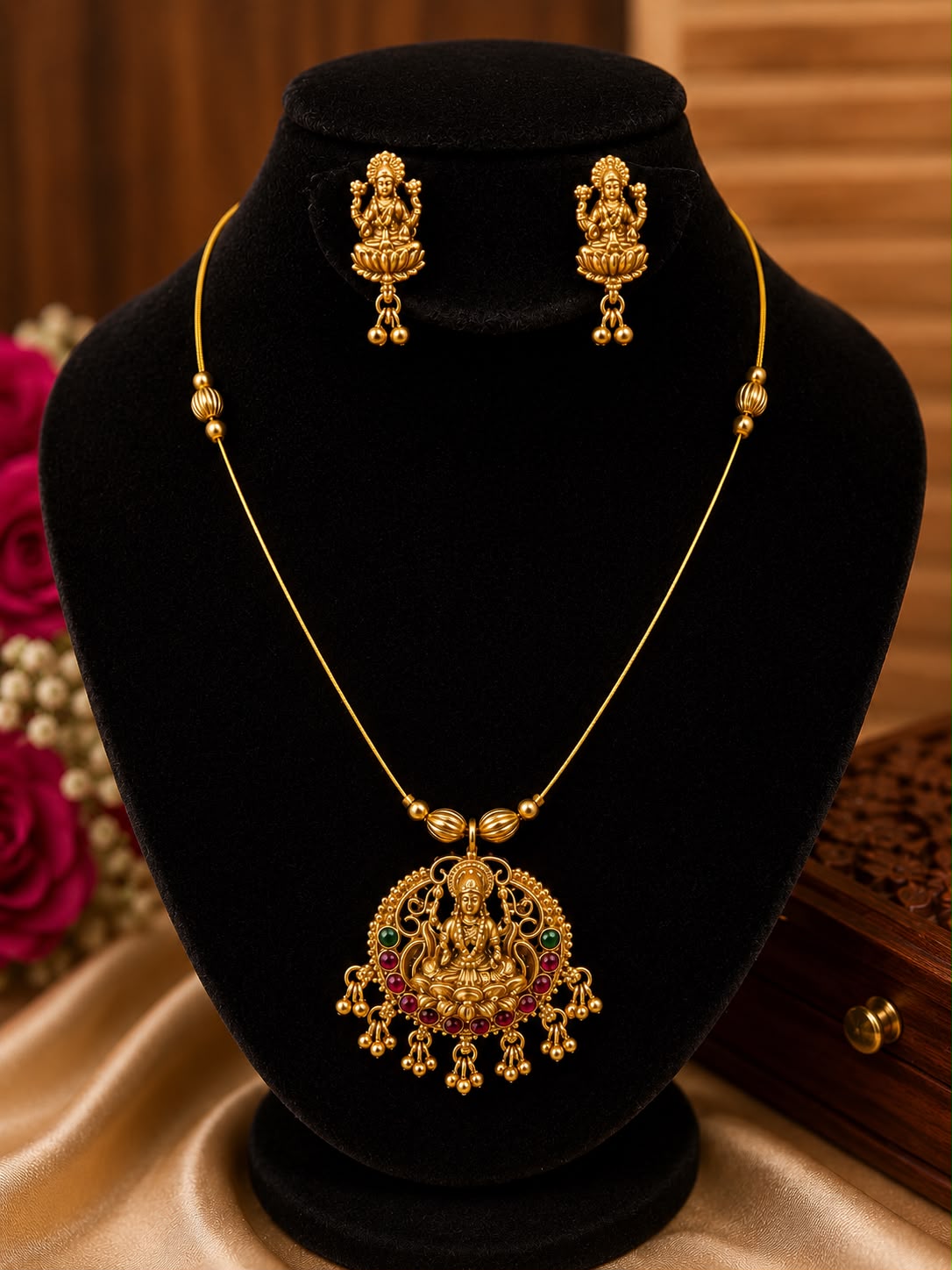 Simple  lakhmi invisible neckalce